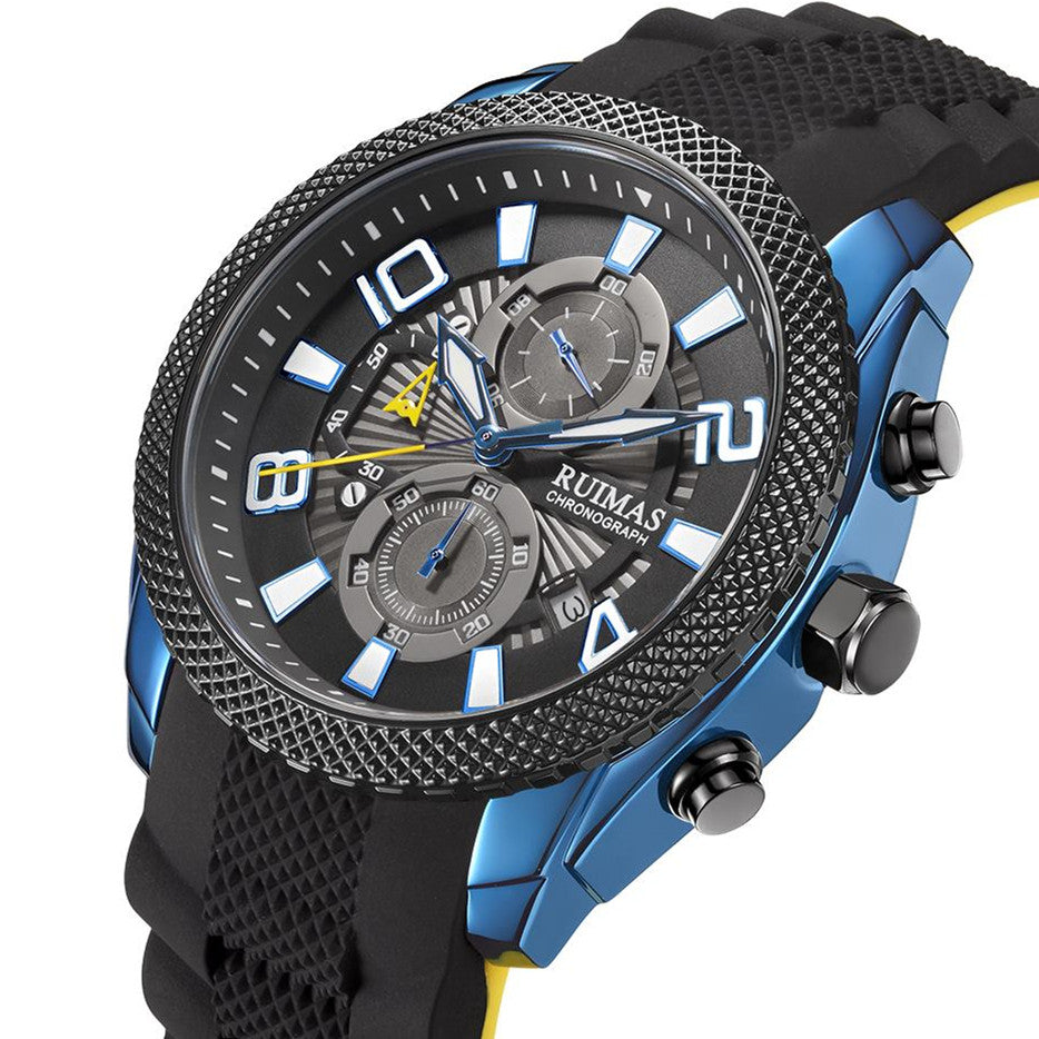 RUIMAS Fashion Watches for Men Luxury Large Dial Quartz Sports Chronograph Clock Luminous Date Casual WristWatch Reloj Hombre-10