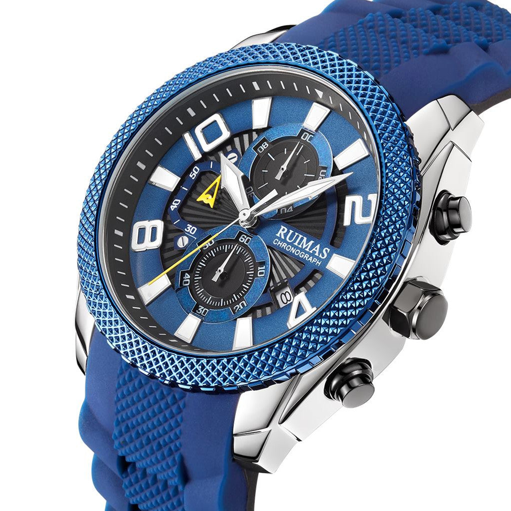 RUIMAS Fashion Watches for Men Luxury Large Dial Quartz Sports Chronograph Clock Luminous Date Casual WristWatch Reloj Hombre-11
