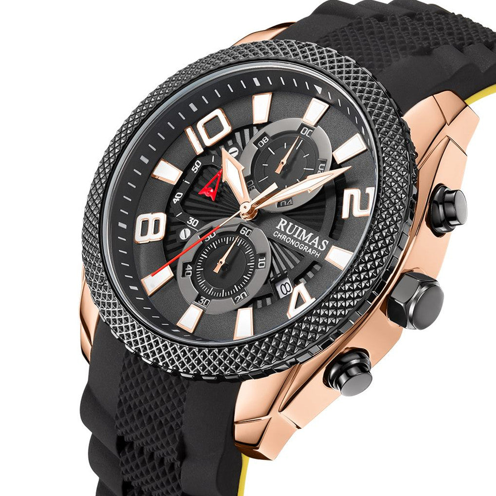 RUIMAS Fashion Watches for Men Luxury Large Dial Quartz Sports Chronograph Clock Luminous Date Casual WristWatch Reloj Hombre-8