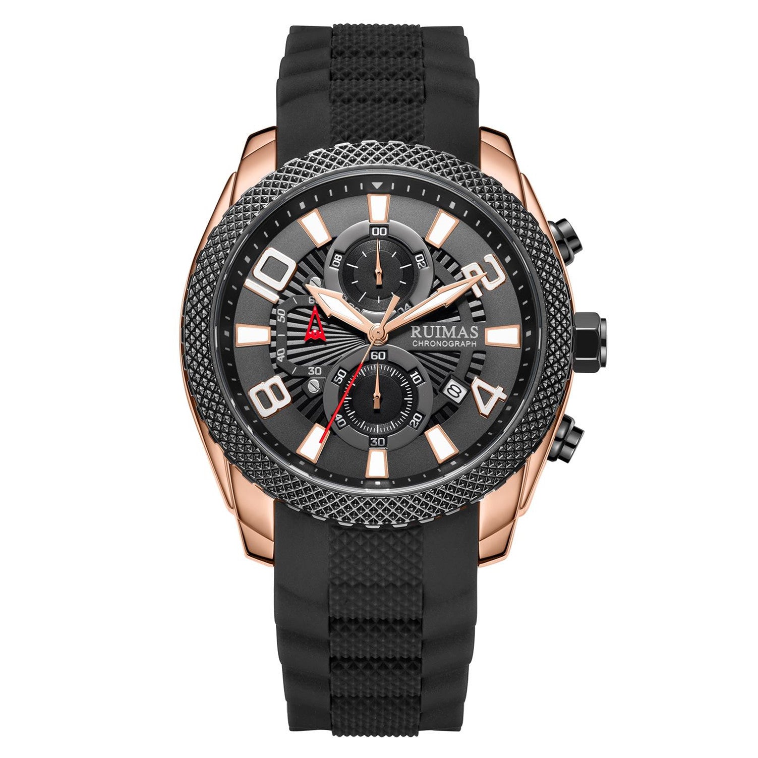 RUIMAS Fashion Watches for Men Luxury Large Dial Quartz Sports Chronograph Clock Luminous Date Casual WristWatch Reloj Hombre-7