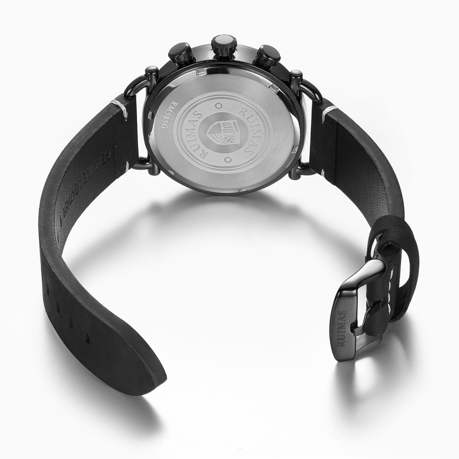 RUIMAS Men Luxury Sport Watches Leather Bracelet Quartz Wristwatch Luminous Clock Watch Calendar Relogio Masculino 585-13