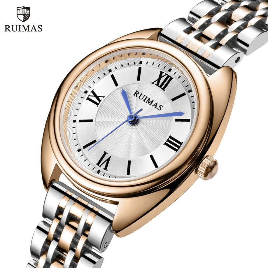 RUIMAS Luxury Women Watch Fashion Ladies Quartz Watches Waterproof Stainless Steel Casual Business Wrist Watch Female Clock 593-0