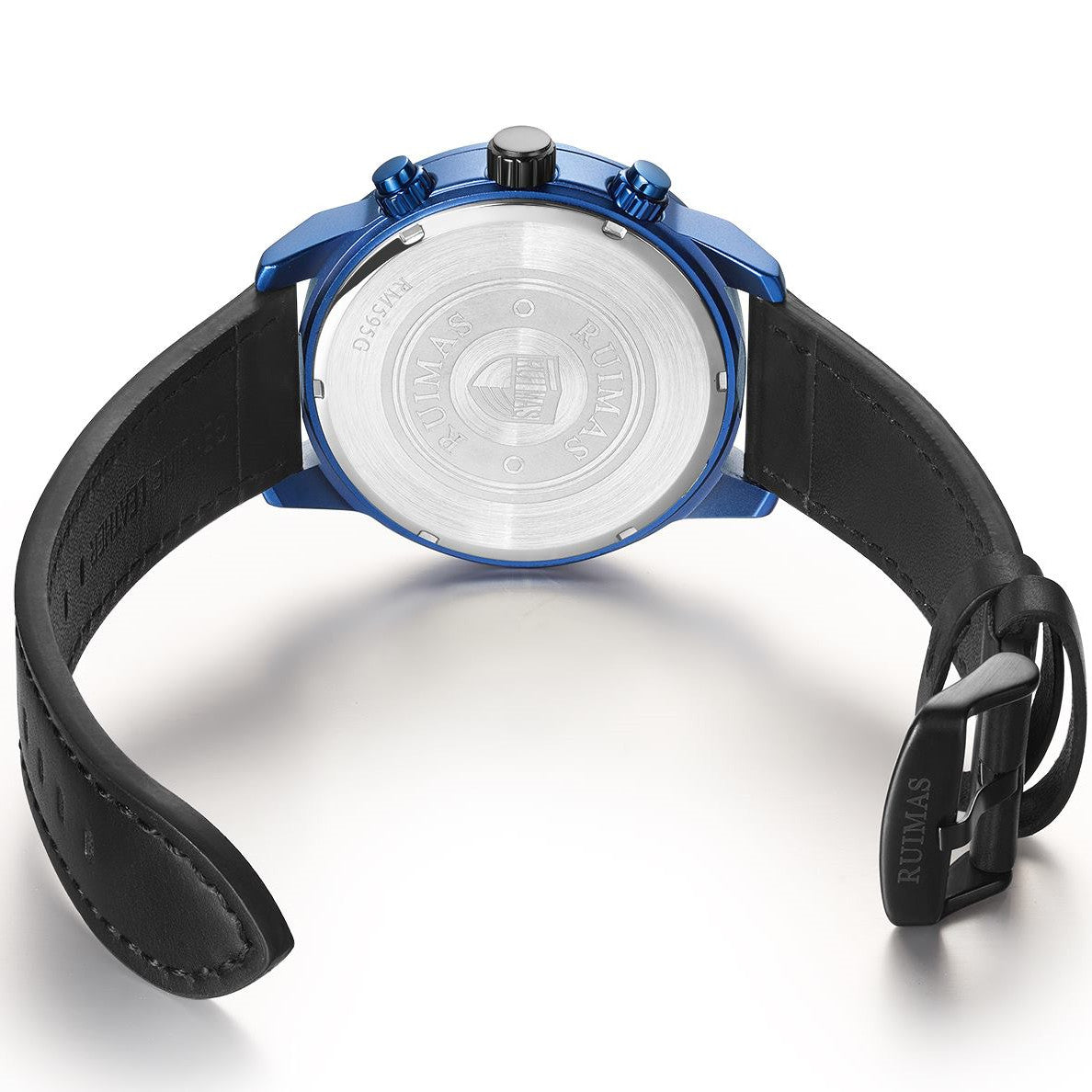 RUIMAS Relogio Masculino Fashion Men Quartz Watch Leather Sport Military Wristwatch Waterproof Clock with Auto Date-14