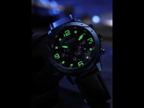 RUIMAS Relogio Masculino Fashion Men Quartz Watch Leather Sport Military Wristwatch Waterproof Clock with Auto Date-15