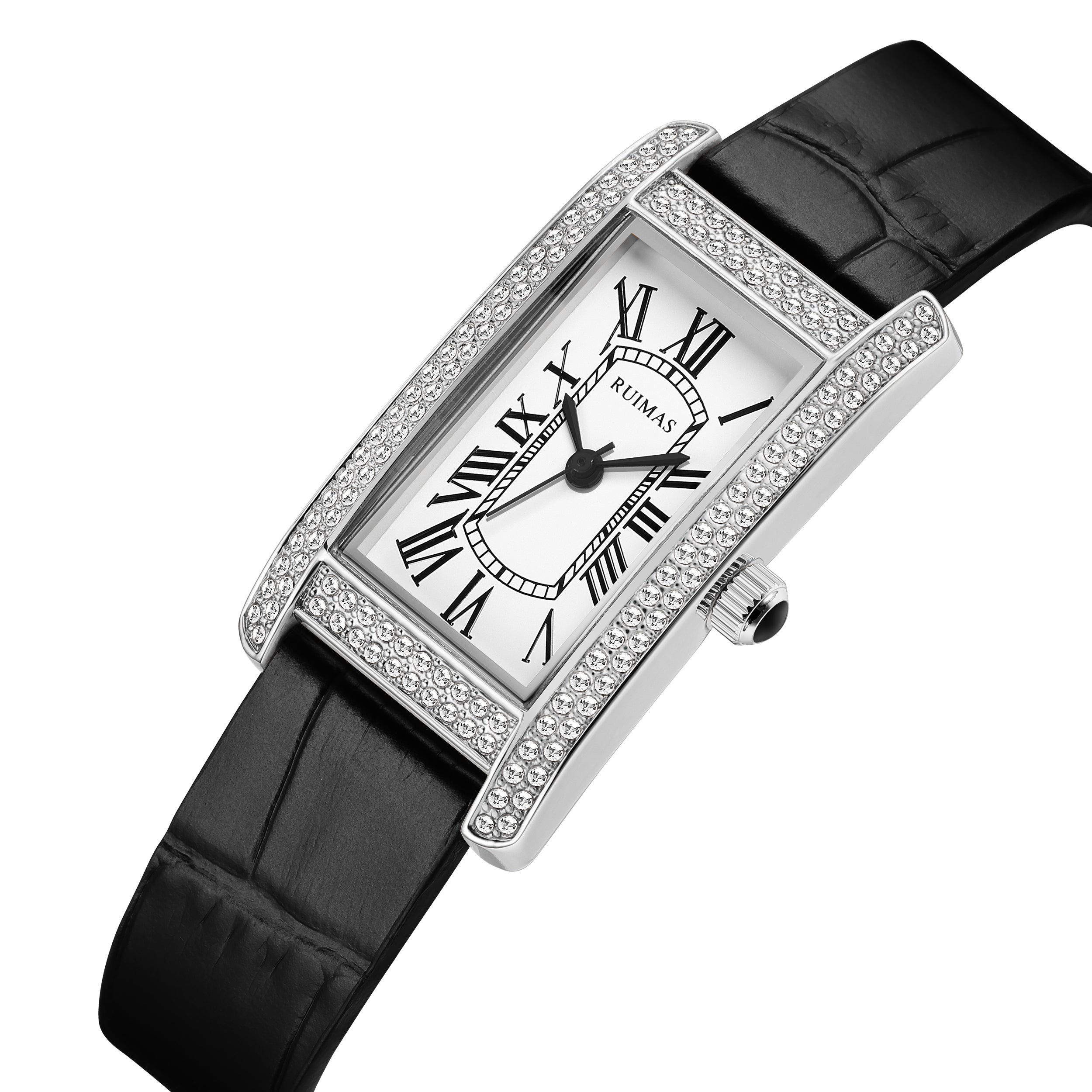 RUIMAS Brand Wrist Watches For Women Square Rose Gold WristWatch Fashion Luxury Leather Female Casual Ladies Quartz Watch Clock-12