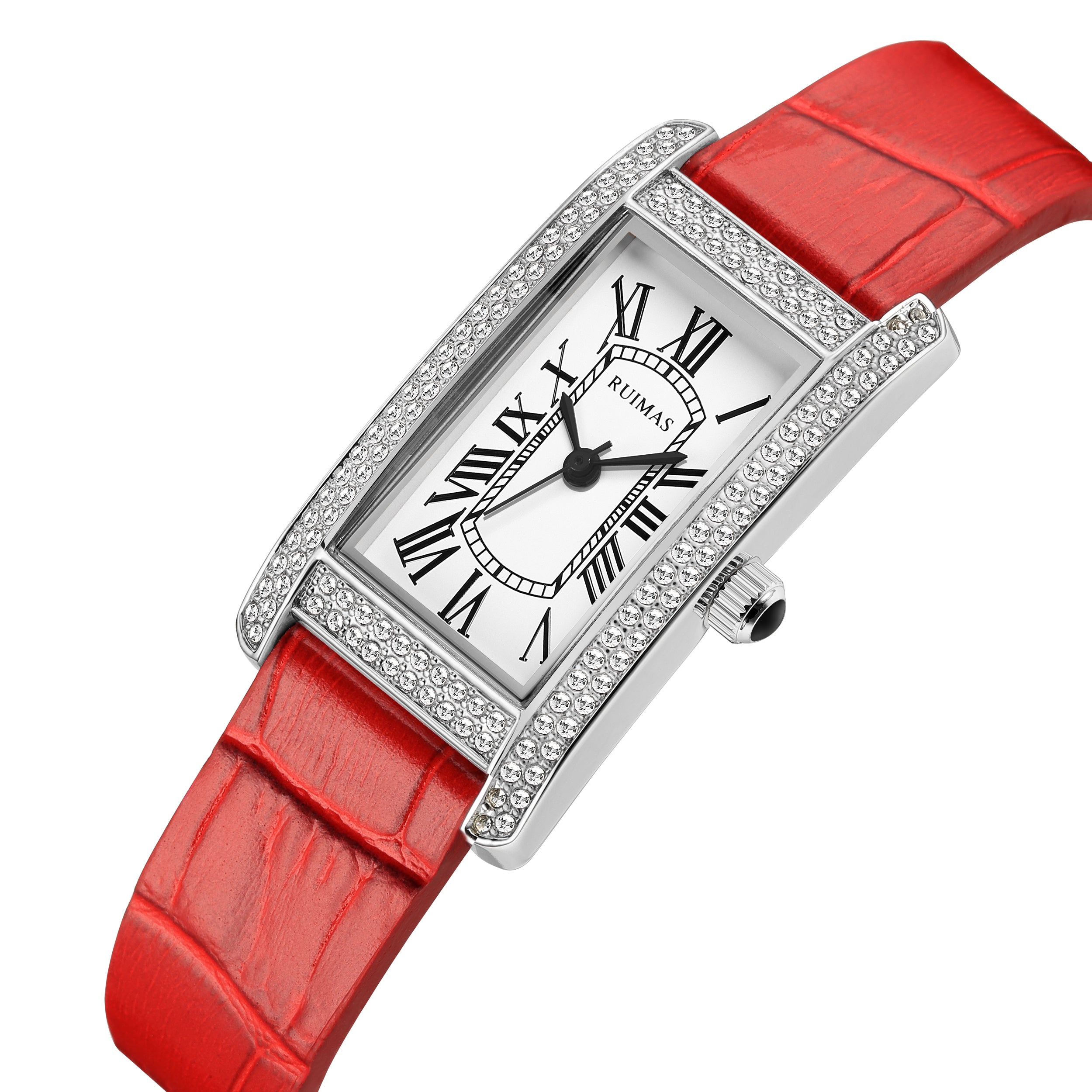 RUIMAS Brand Wrist Watches For Women Square Rose Gold WristWatch Fashion Luxury Leather Female Casual Ladies Quartz Watch Clock-13