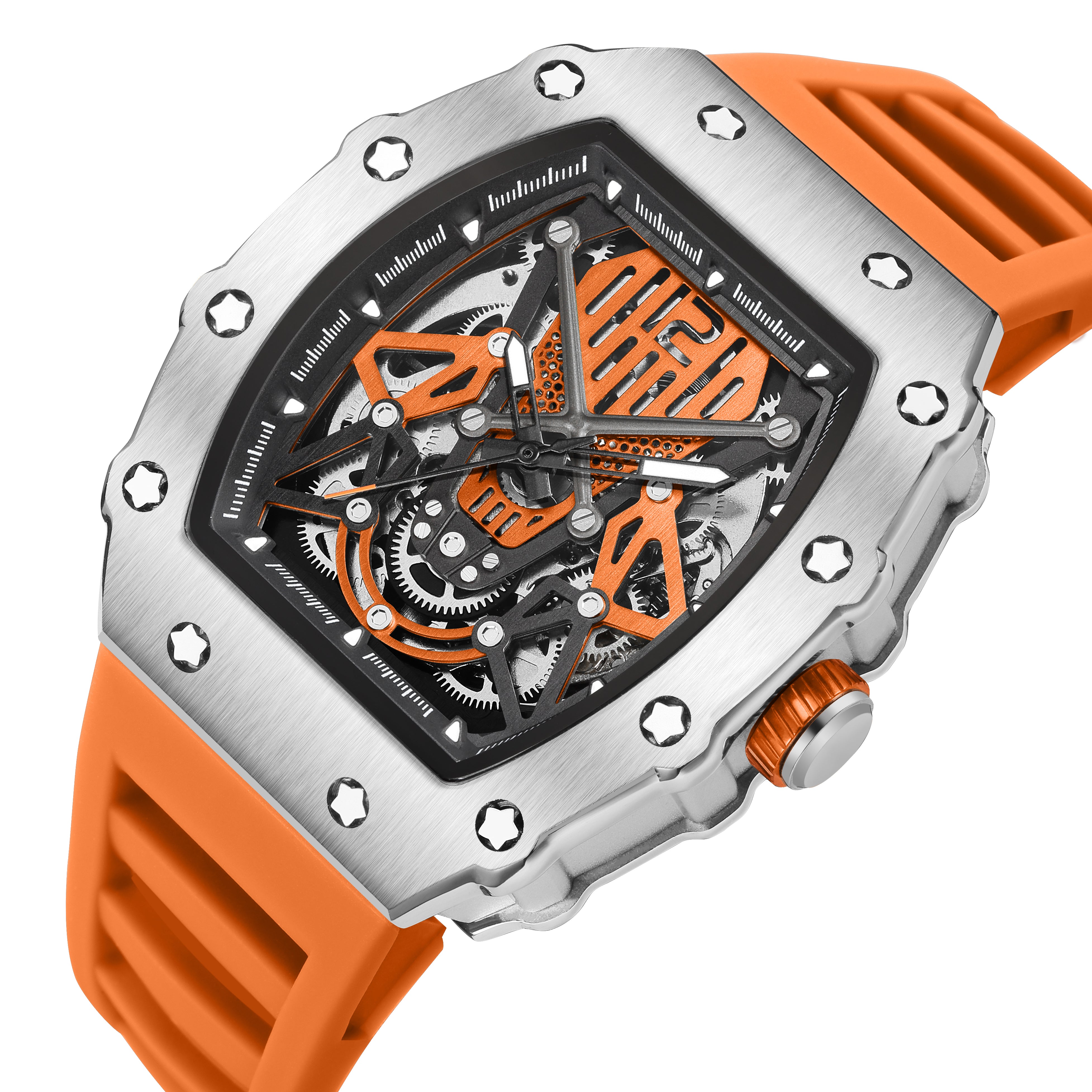 RUIMAS Luxury Watch Men Fashion Automatic Mechanical Watches Clock Silicone Strap Sport Casual Wristwatch Big Dial Reloj Hombre-11