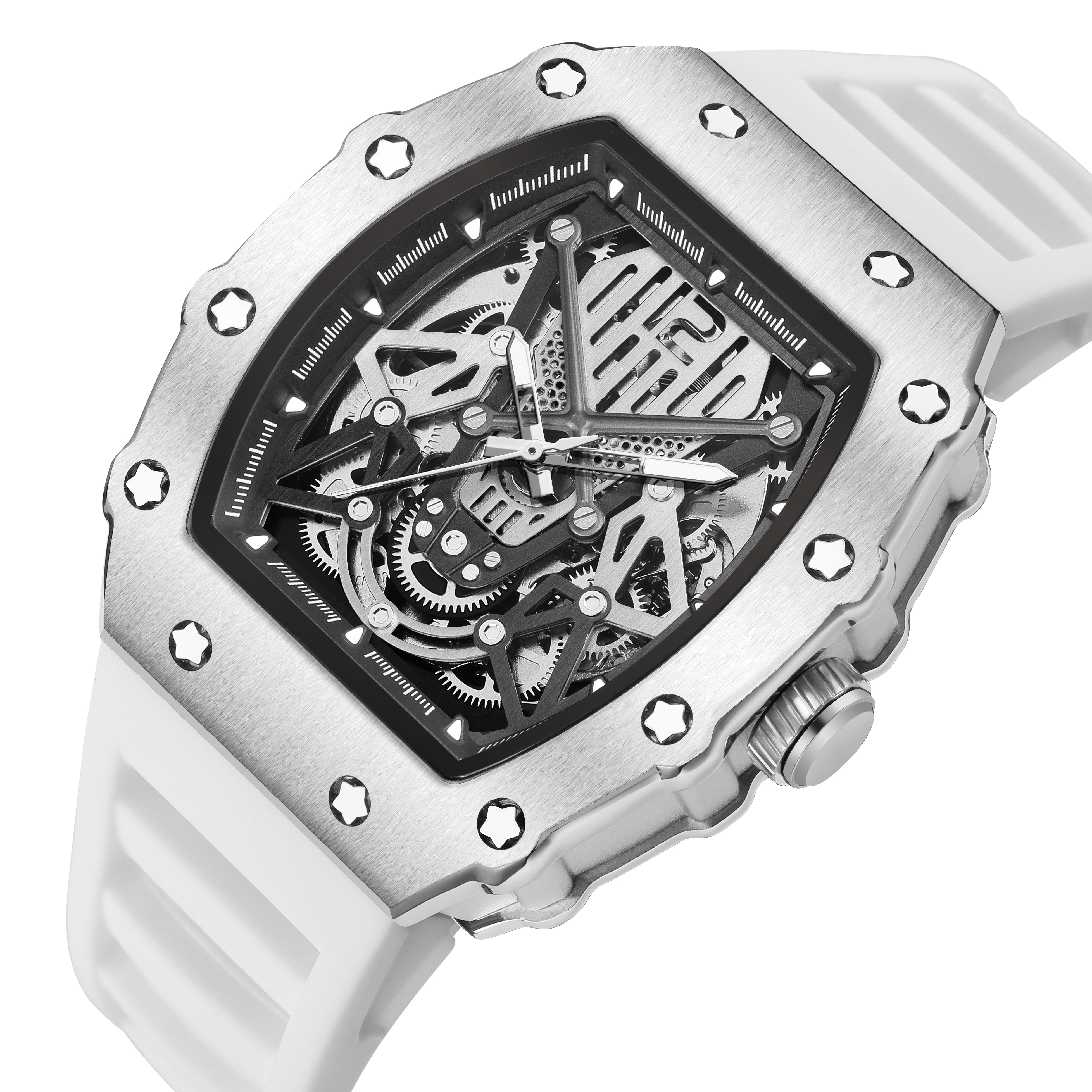 RUIMAS Luxury Watch Men Fashion Automatic Mechanical Watches Clock Silicone Strap Sport Casual Wristwatch Big Dial Reloj Hombre-10