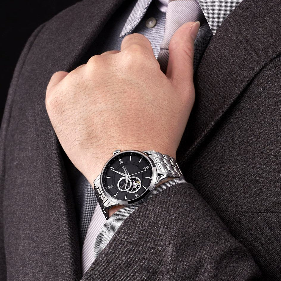 RUIMAS Gold Men Watch Luxury Stainless Steel Automatic Mechanical Watches Sapphire Glass Waterproof Wristwatch Relogio Masculino-1