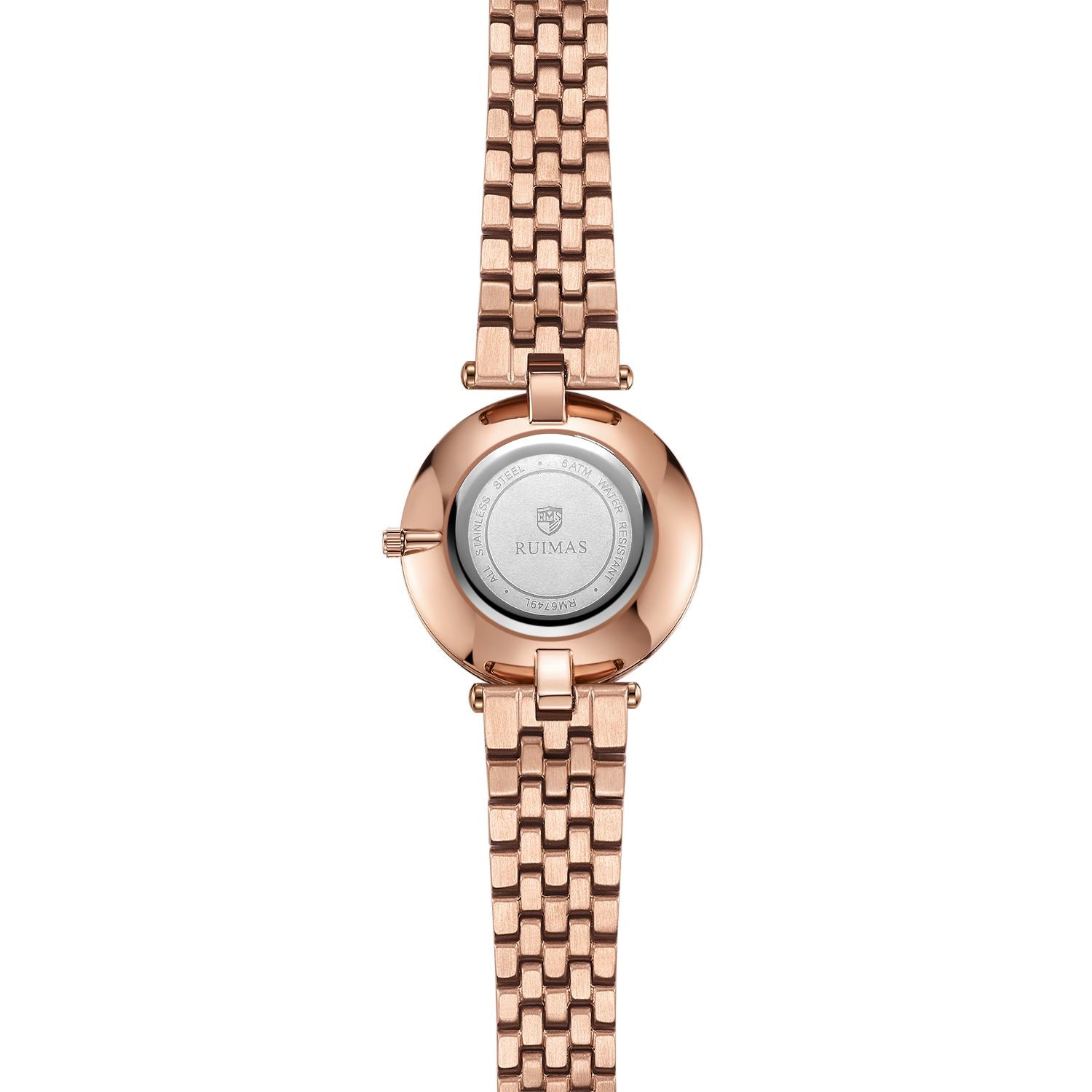 RUIMAS Ladies Wrist Watch Stainless Steel Luxury Quartz Women Watches Waterproof Female Dress Clock Bracelet reloj mujer 6749-11