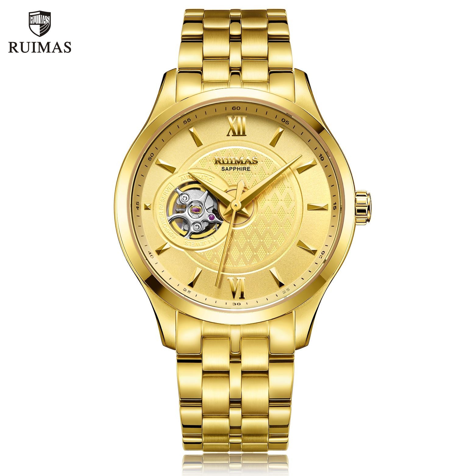 RUIMAS Business Men Watch Luxury Fashion Automatic Mechanical Watches for Men Waterproof Male Wristwatch Relogio Masculino 6754-0