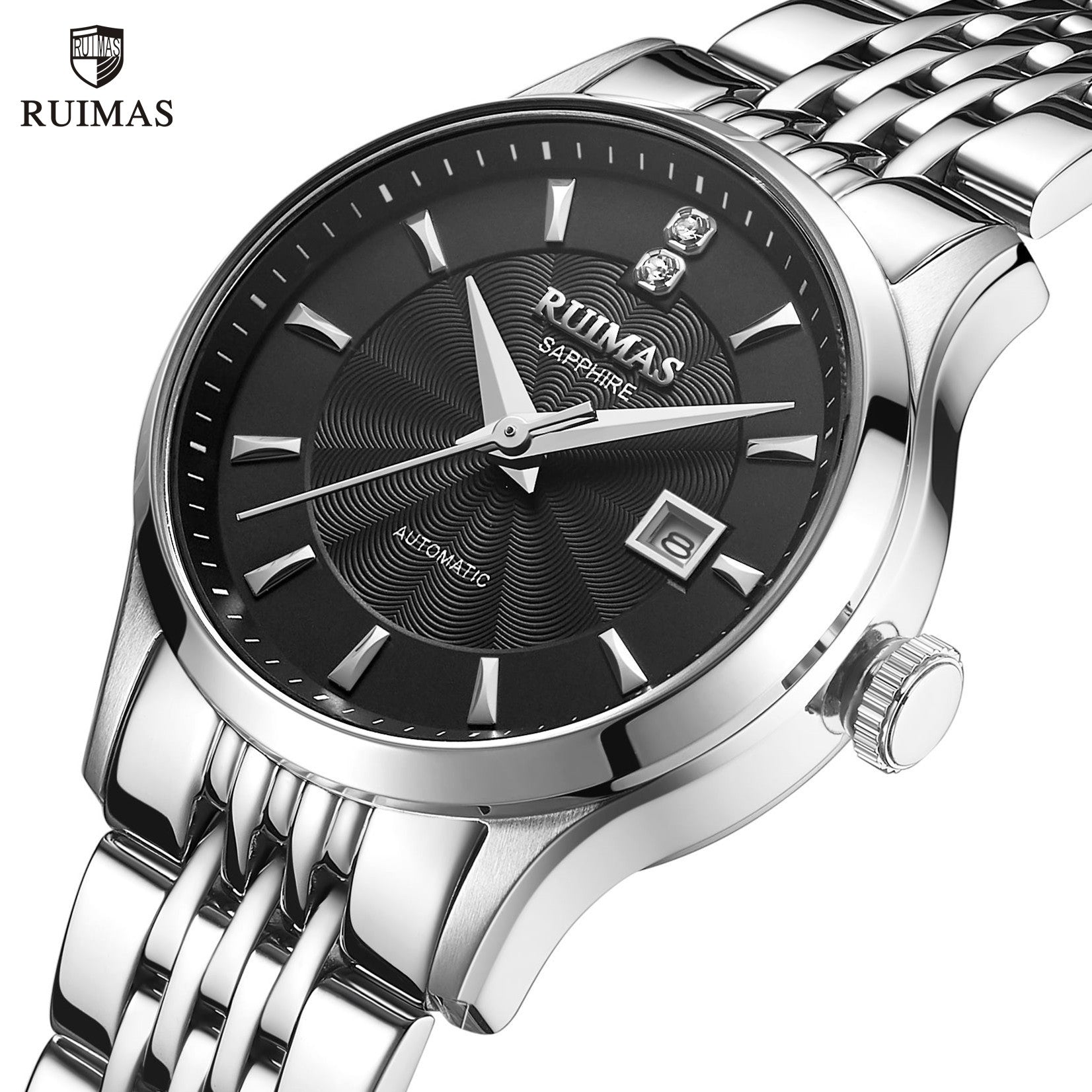 RUIMAS Brand Luxury Women Automatic Mechanical Watches Fashion Ladies Business Casual Wristwatch Sapphire Clock Reloj Mujer 6755-0