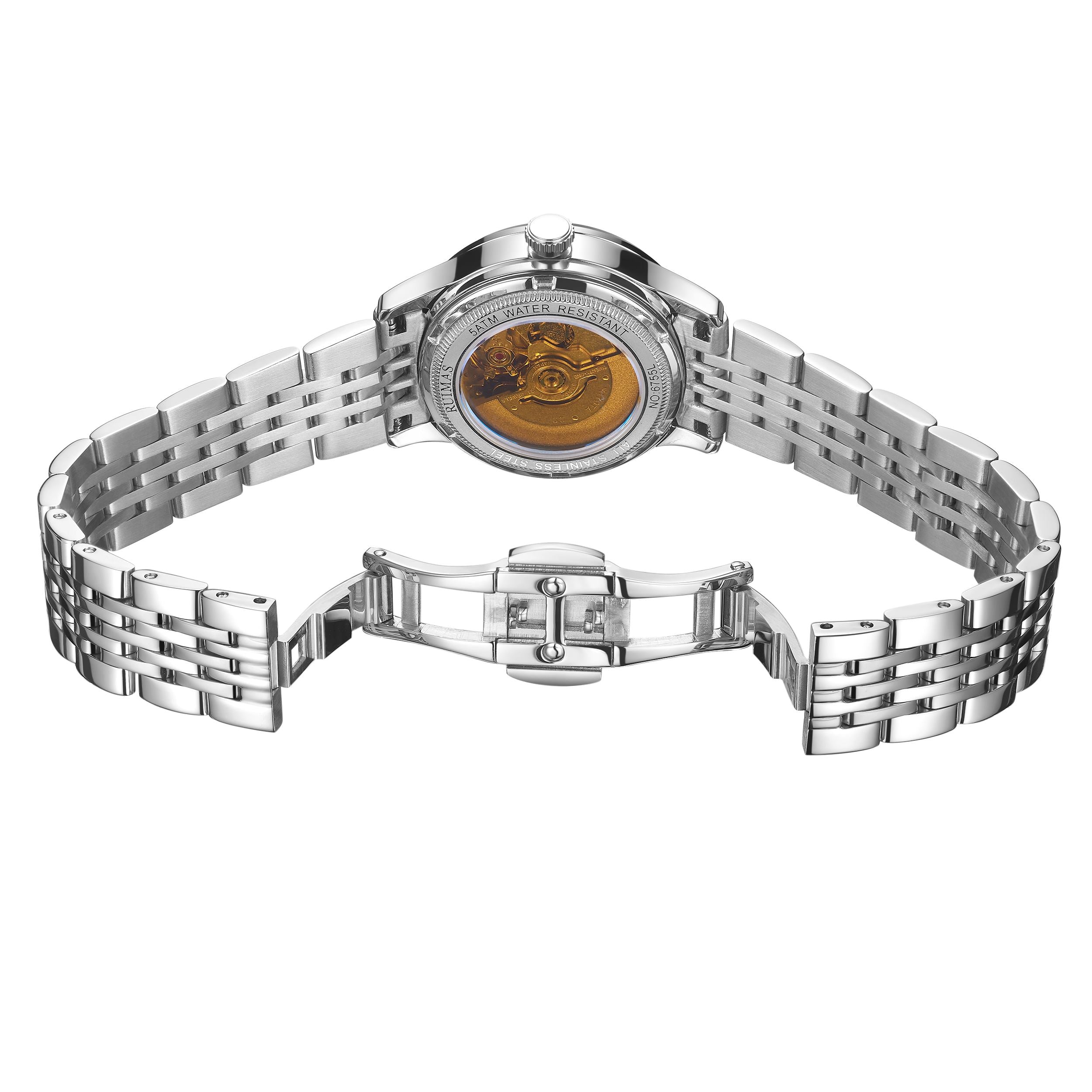 RUIMAS Brand Luxury Women Automatic Mechanical Watches Fashion Ladies Business Casual Wristwatch Sapphire Clock Reloj Mujer 6755-11