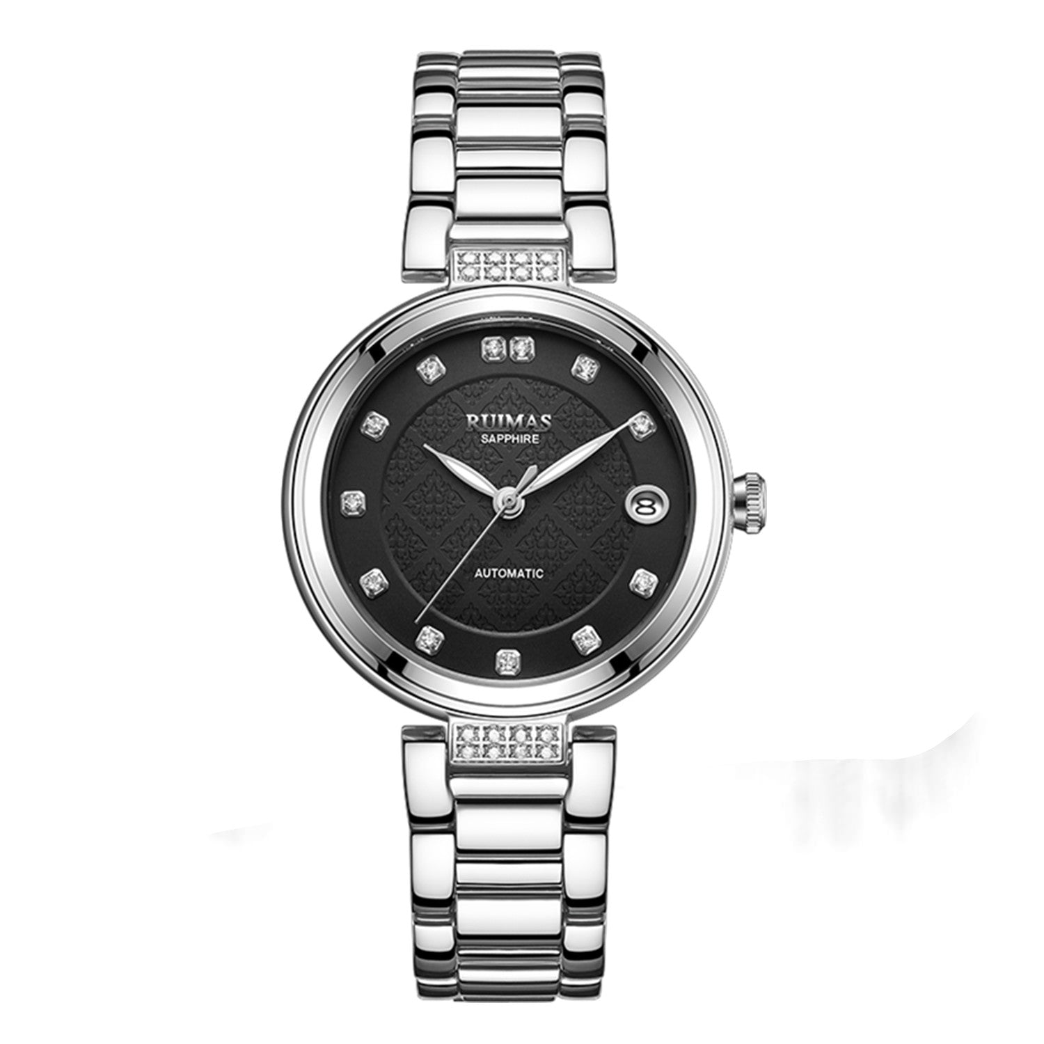 RUIMAS Women Automatic Mechanical Watch Steel Strap Ladies Business Wrist Watch Fashion Waterproof Date Clock Montre Femme 6756-9