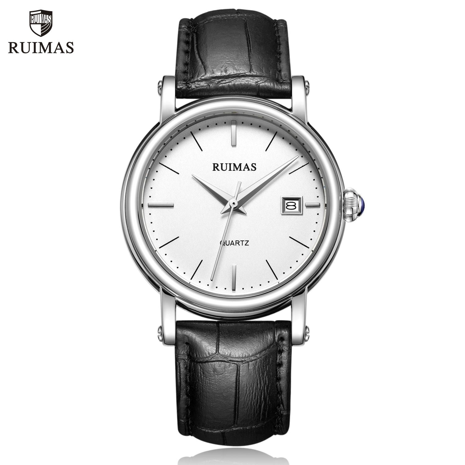 RUIMAS Fashion Mens Quartz Watches Sapphire Sport Wristwatch Waterproof Large Dial Business Casual Watch Clock Montre Homme-0