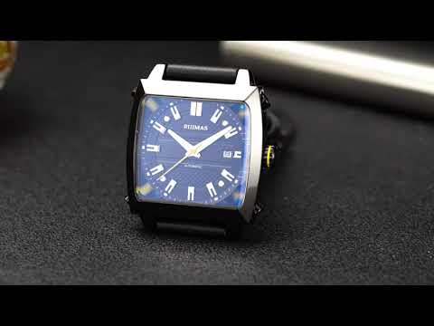 RUIMAS Men's Watches Luxury Automatic Mechanical Wrist Watches Calendar Sapphire Leather Chronograph for Man Reloj Hombre 6763-12