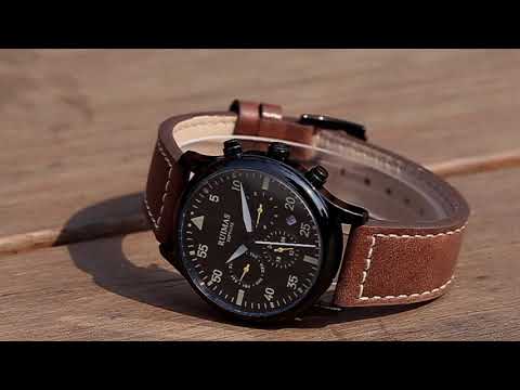 RUIMAS Men Mechanical Watches Fashion Leather Strap Sapphire Automatic Movement Wristwatch Luminous Clock Male Date Week Display 6769-10