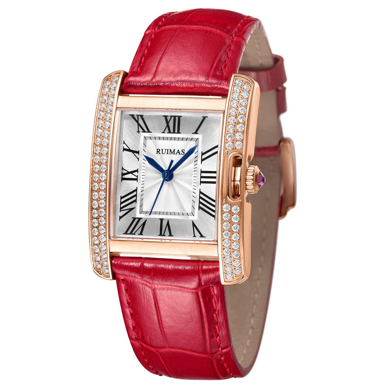 RUIMAS Fashion Automatic Mechanical Watch for Women Luxury Leather Ladies Wristwatch Waterproof Female Clock Reloj Mujer 6773-8