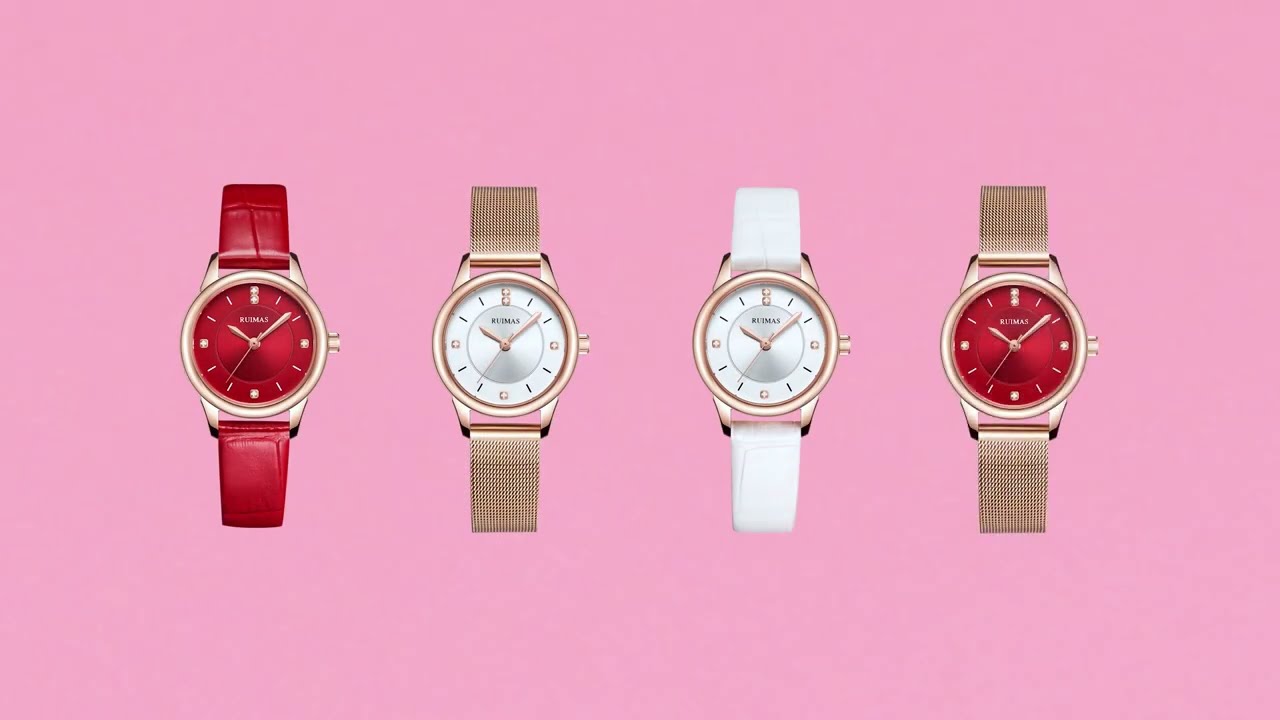 RUIMAS Women Watches Luxury Fashion Female Quartz Watch Steel Mesh Ladies Wristwatch Elegant Dress Clock Relogio Feminino 6779-13
