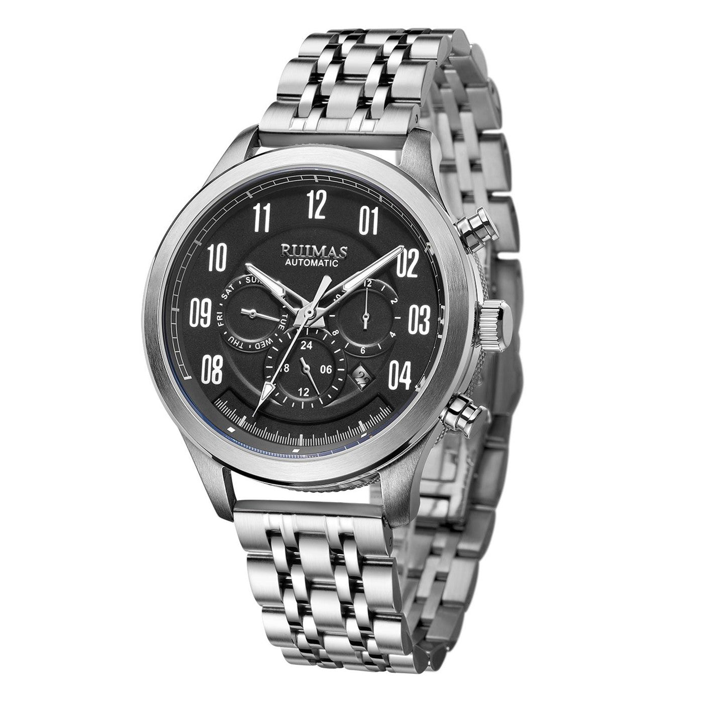 RUIMAS Watch Men Automatic Mechanical Watches Stainless Steel Luminous Business Wristwatch Top Brand Luxury Male Clock 6785-6