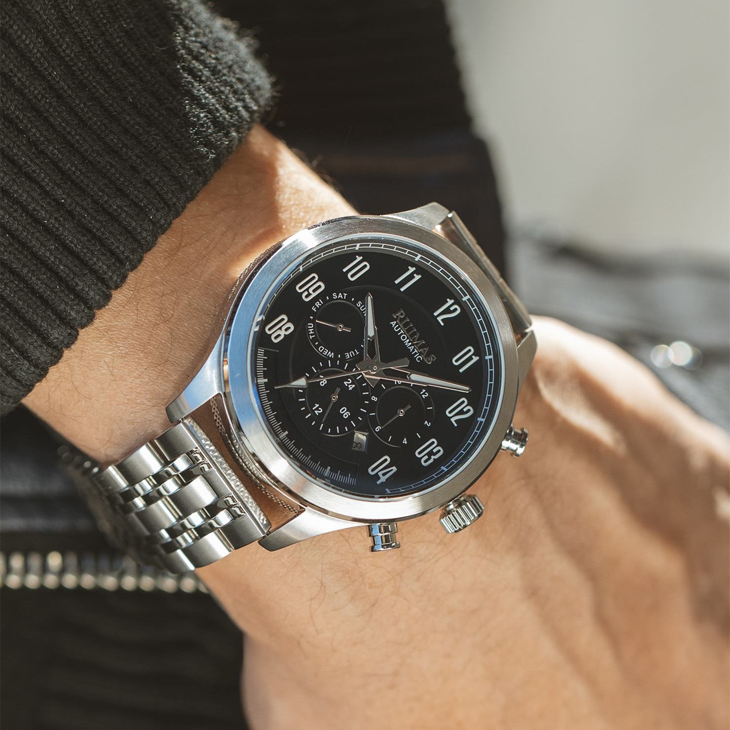 RUIMAS Watch Men Automatic Mechanical Watches Stainless Steel Luminous Business Wristwatch Top Brand Luxury Male Clock 6785-1