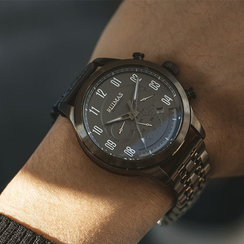 RUIMAS Watch Men Automatic Mechanical Watches Stainless Steel Luminous Business Wristwatch Top Brand Luxury Male Clock 6785-3