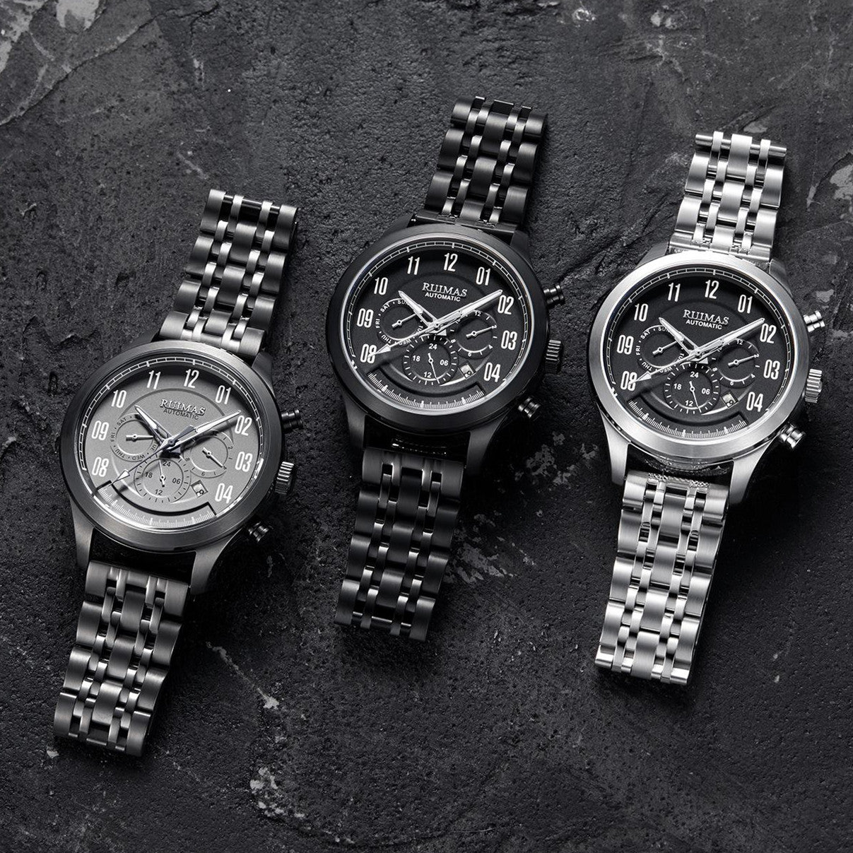 RUIMAS Watch Men Automatic Mechanical Watches Stainless Steel Luminous Business Wristwatch Top Brand Luxury Male Clock 6785-4