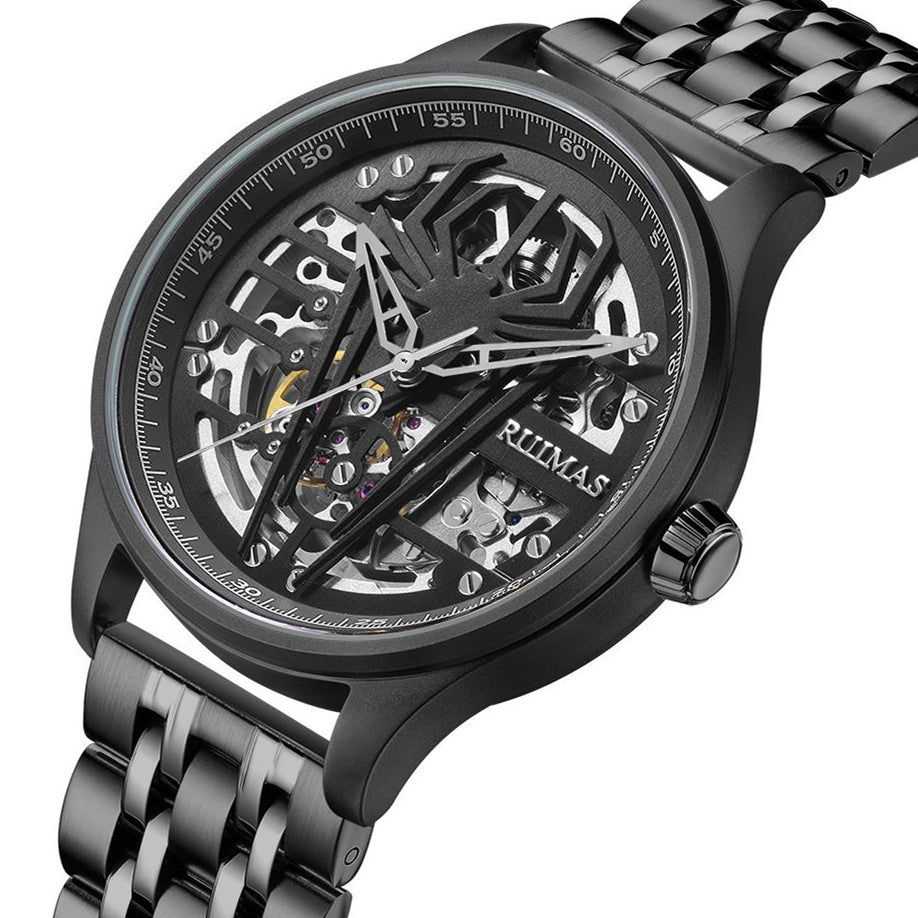 RUIMAS Watches for Men Top Brand Luxury Mechanical Chronograph Clock Stainless Steel Casual Wrist Watch Man Business Watch 6787-10