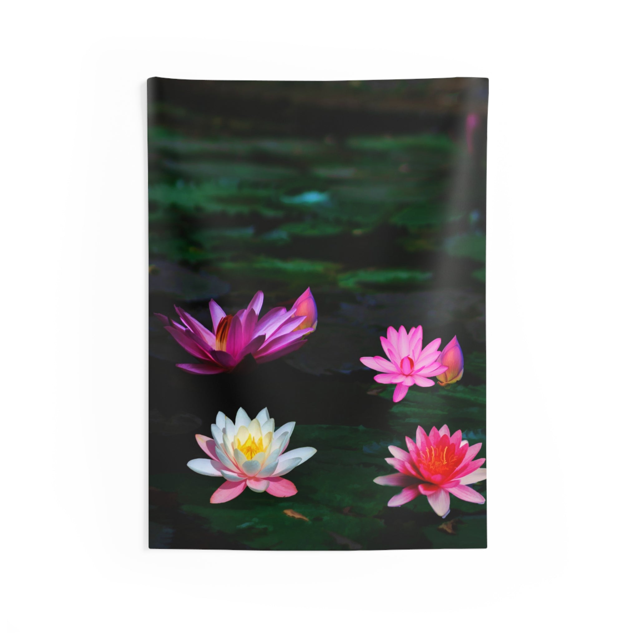 Pink Lily Flower Tapestry-0