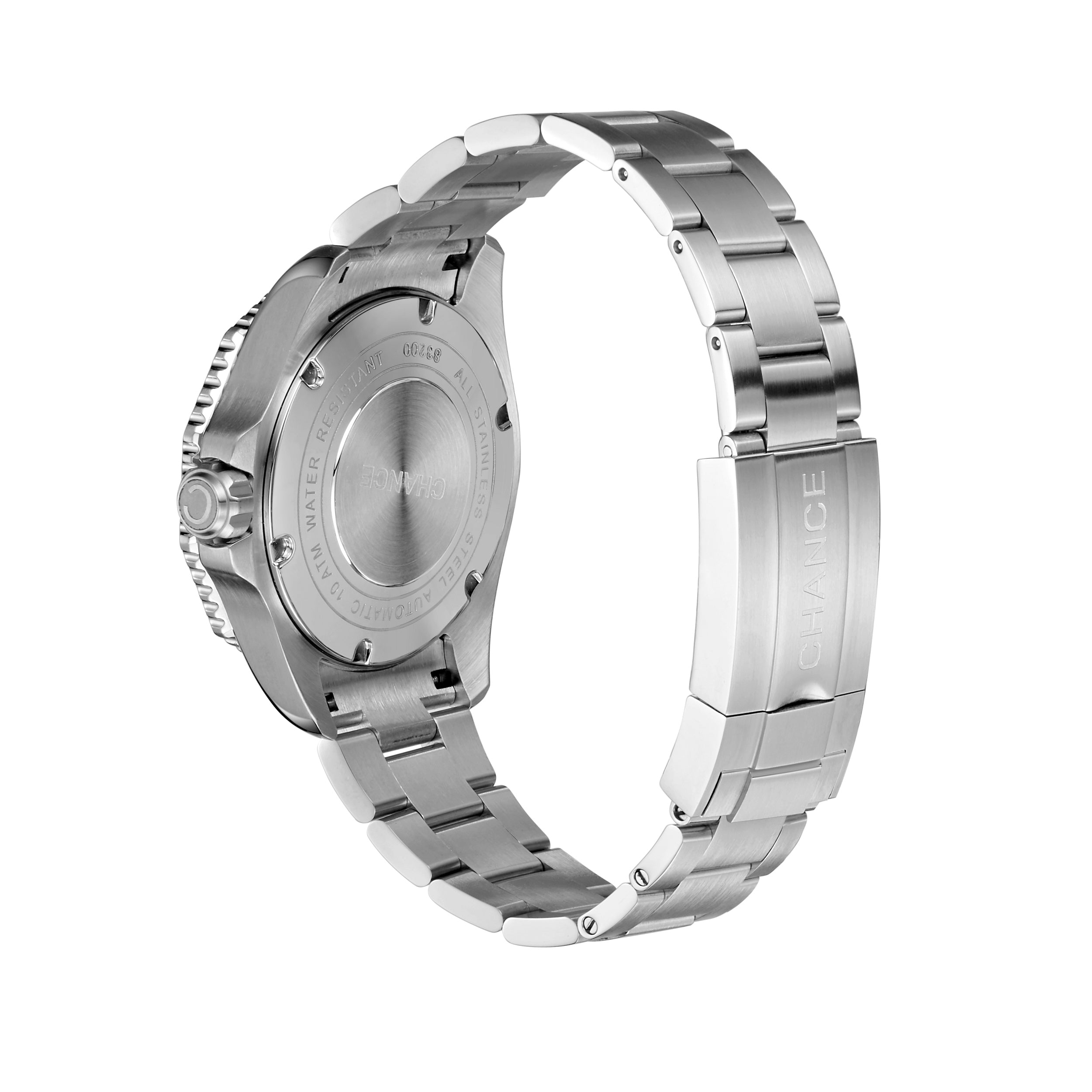 CHANCE Automatic Mechanical Watches Movement 10Bar Waterproof Stainless Steel Sapphire Glass Business Wristwatch Clock-4