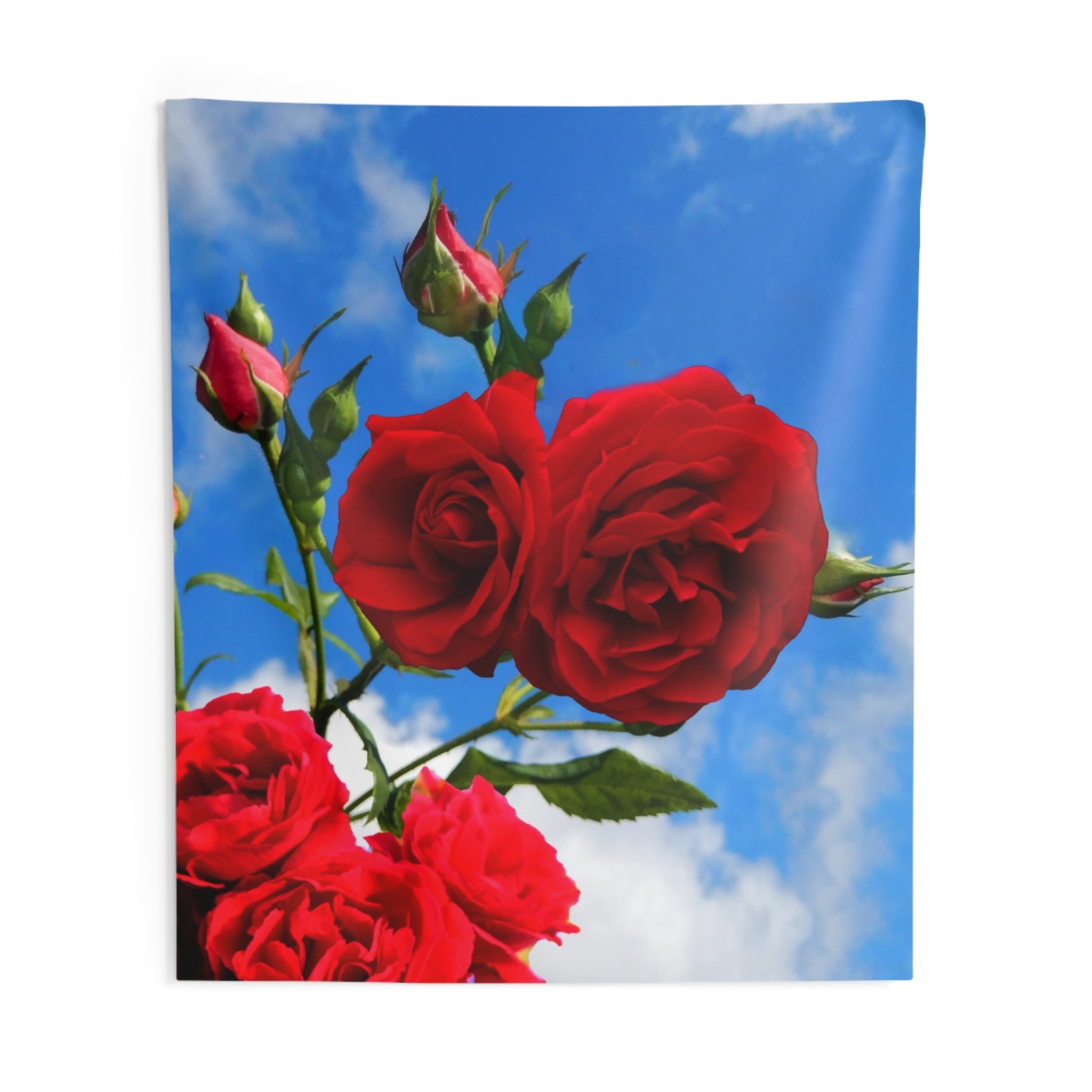 Rose With Bud Tapestry-3