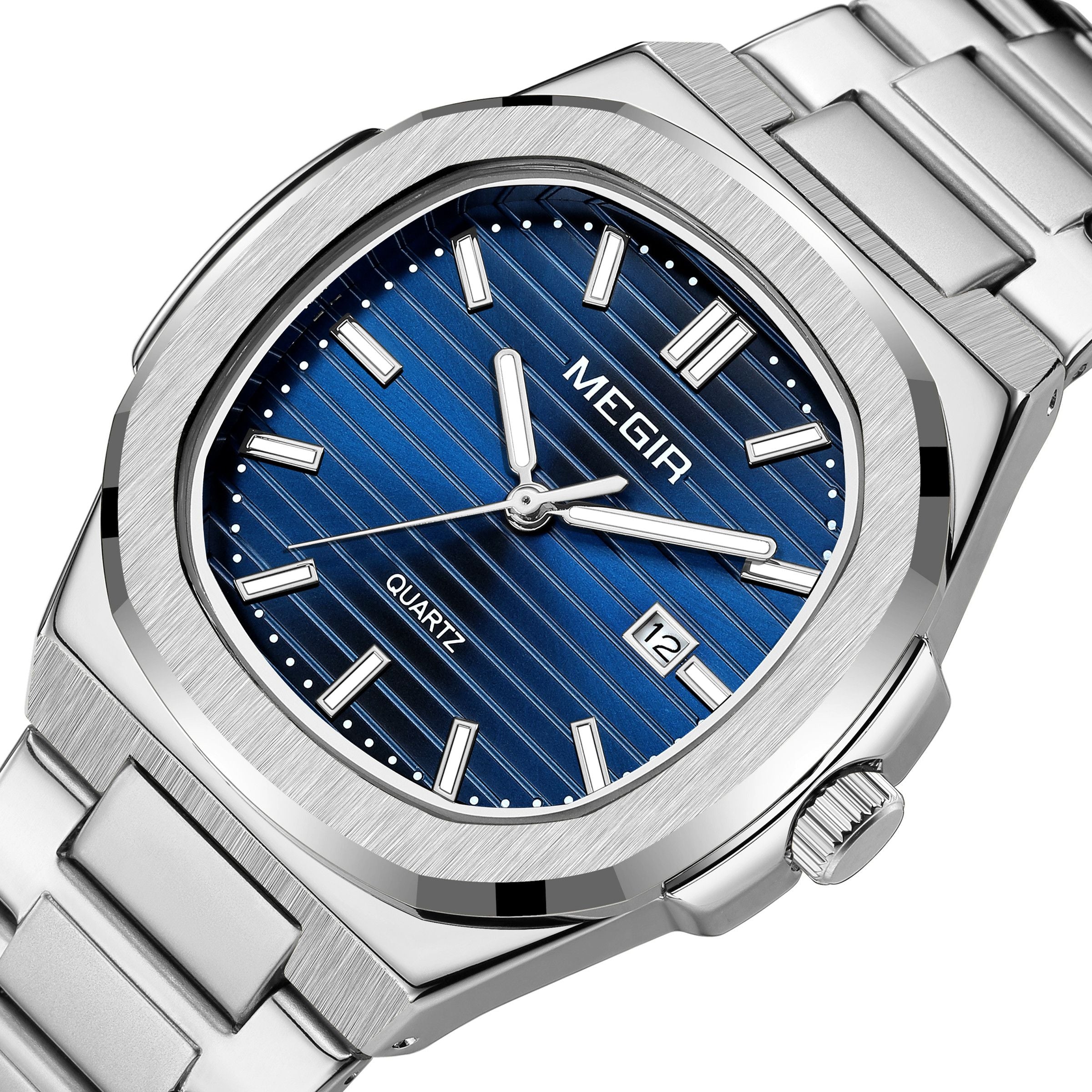 MEGIR Luxury Brand Men Business Watches Waterproof Male Clock Stainless Steel Luminous Quartz Sports Wristwatch Montre Femme 1084-6