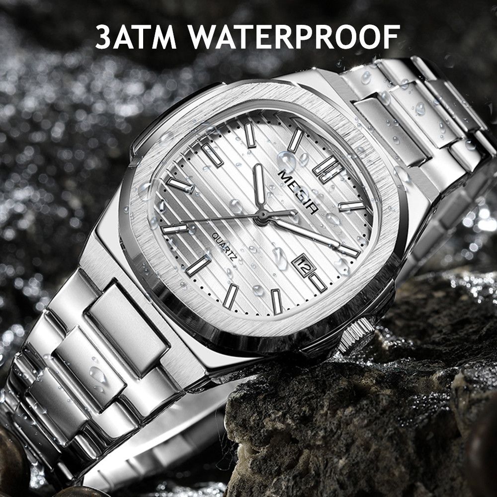 MEGIR Luxury Brand Men Business Watches Waterproof Male Clock Stainless Steel Luminous Quartz Sports Wristwatch Montre Femme 1084-4