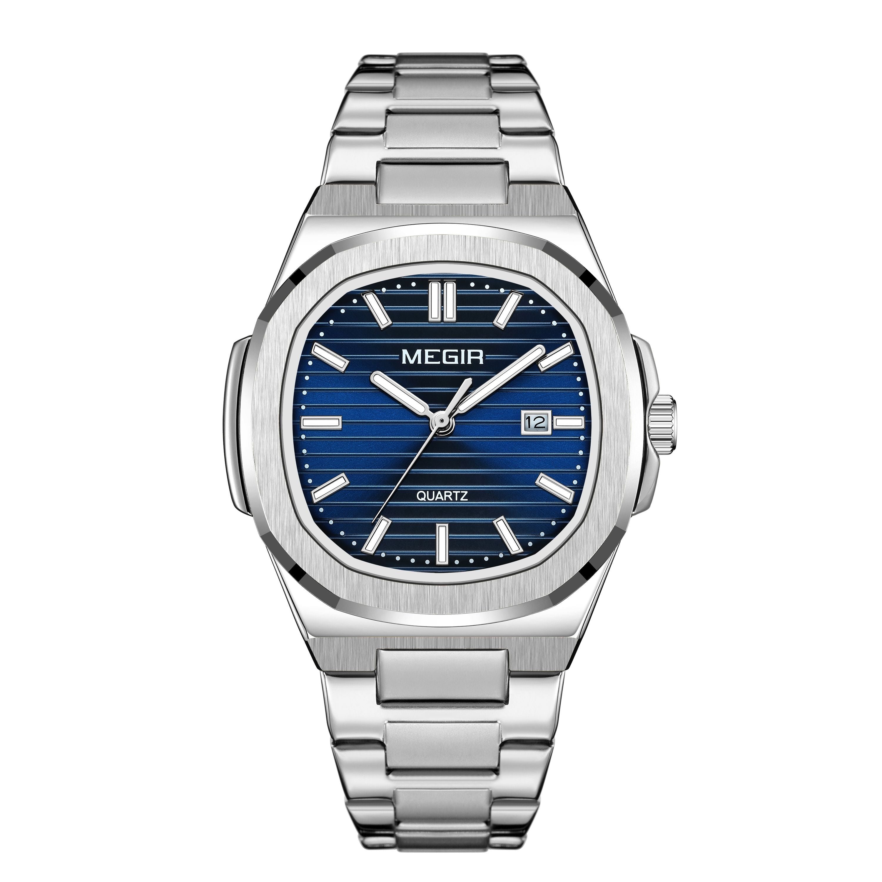 MEGIR Luxury Brand Men Business Watches Waterproof Male Clock Stainless Steel Luminous Quartz Sports Wristwatch Montre Femme 1084-2