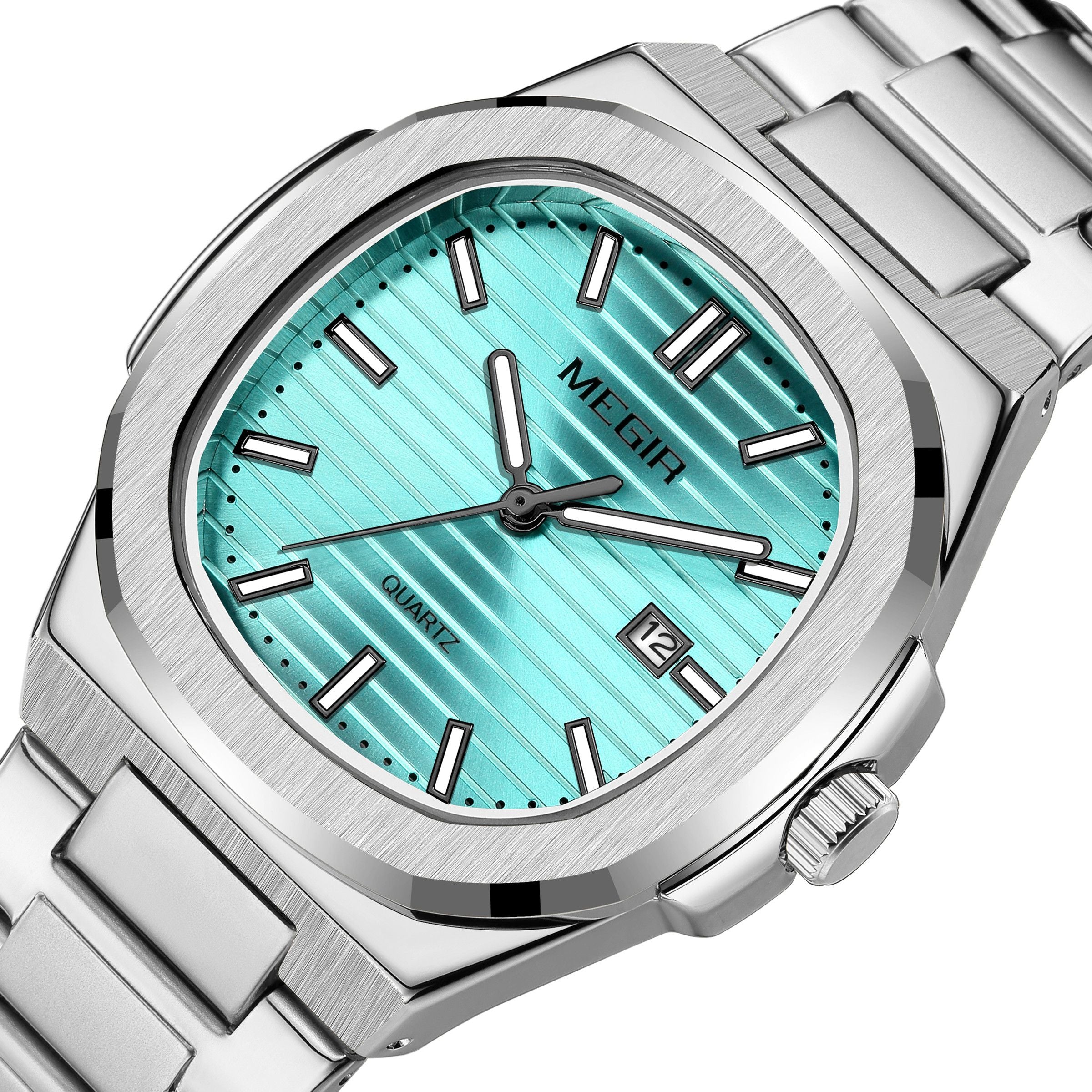 MEGIR Luxury Brand Men Business Watches Waterproof Male Clock Stainless Steel Luminous Quartz Sports Wristwatch Montre Femme 1084-9