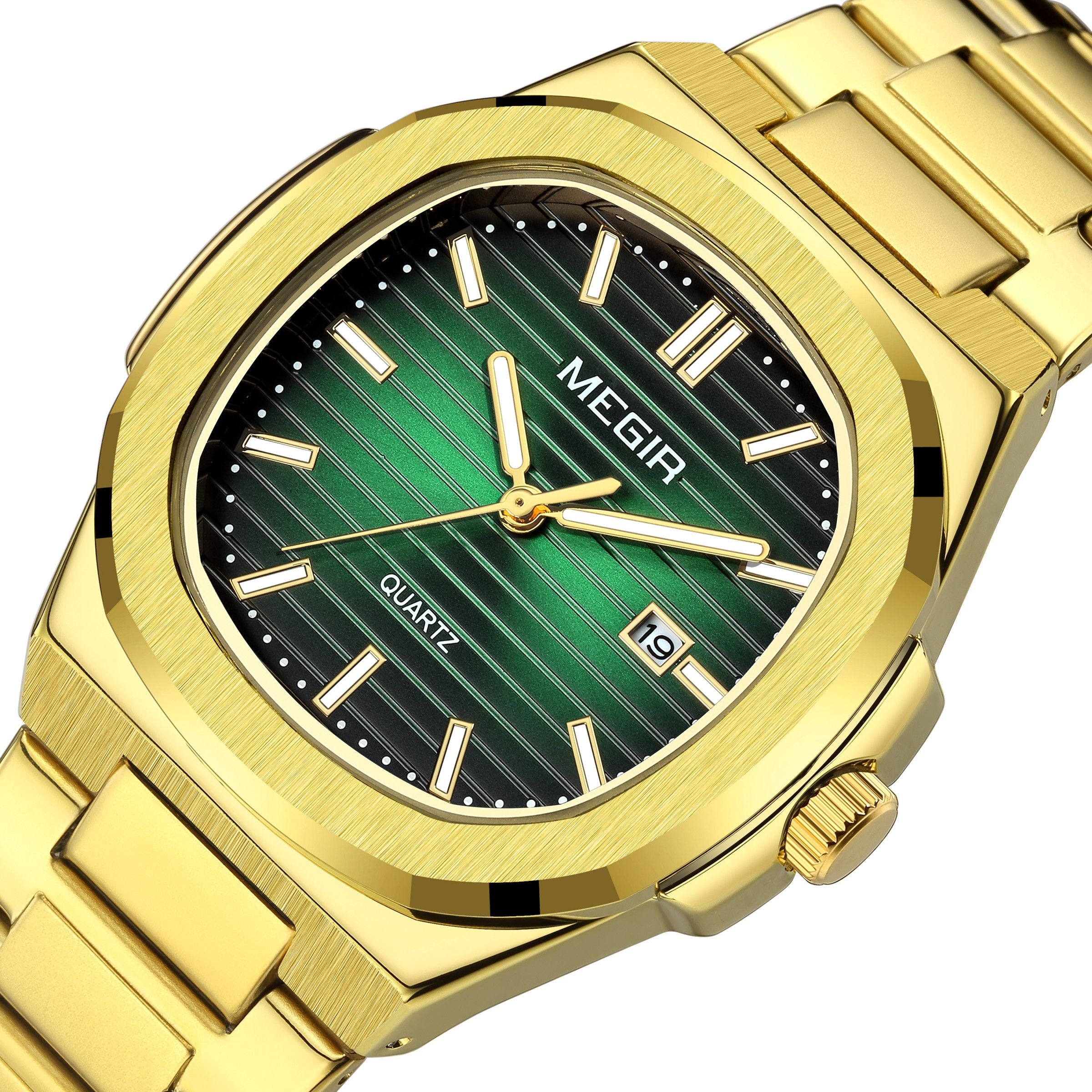 MEGIR Luxury Brand Men Business Watches Waterproof Male Clock Stainless Steel Luminous Quartz Sports Wristwatch Montre Femme 1084-10