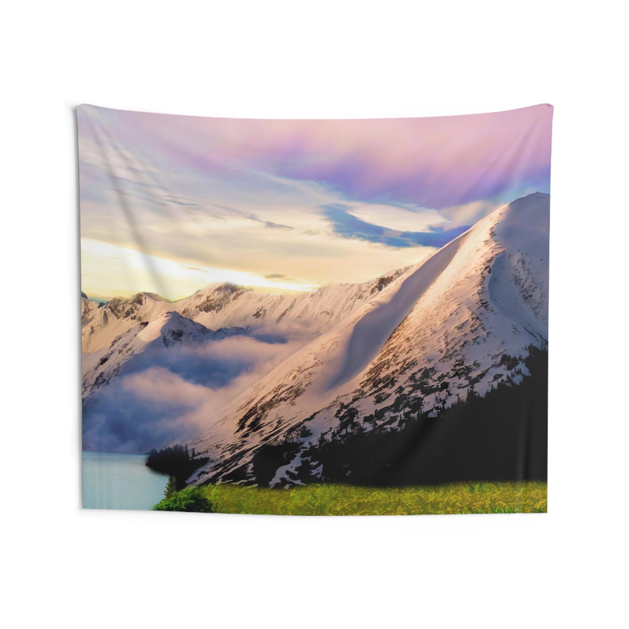 Mountains Snow Tapestry-3