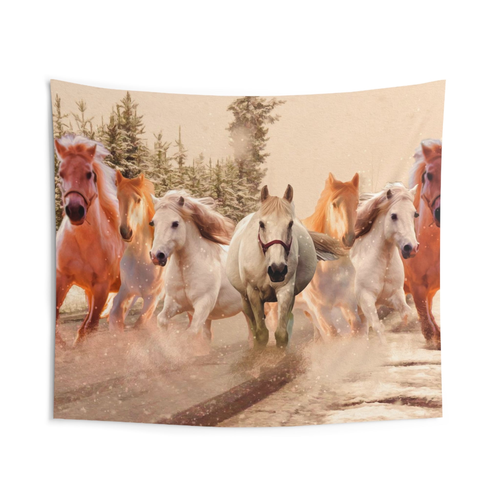 Lucky Seven Horses Tapestry-1