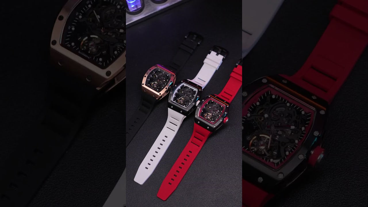 New Automatic Mechanical Watch for Men Luxury Skeleton Dial Luminous Waterproof Sports Military Wristwatch Gift for Man 9190-12-17