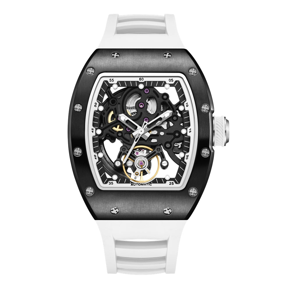 New Automatic Mechanical Watch for Men Luxury Skeleton Dial Luminous Waterproof Sports Military Wristwatch Gift for Man 9190-12-14