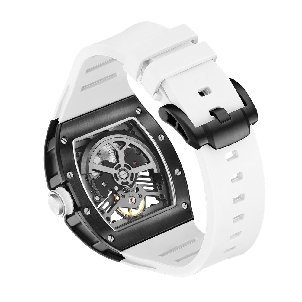 New 42MM Hollow Out Men Mechanical Watch Clock Stainless Steel Case Luminous Waterproof Automatic Watches Wristwatch 9190-13-15