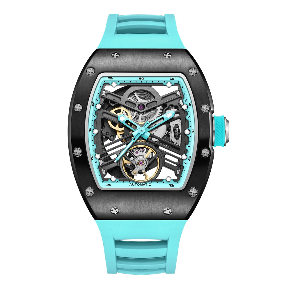 New 42MM Hollow Out Men Mechanical Watch Clock Stainless Steel Case Luminous Waterproof Automatic Watches Wristwatch 9190-13-18