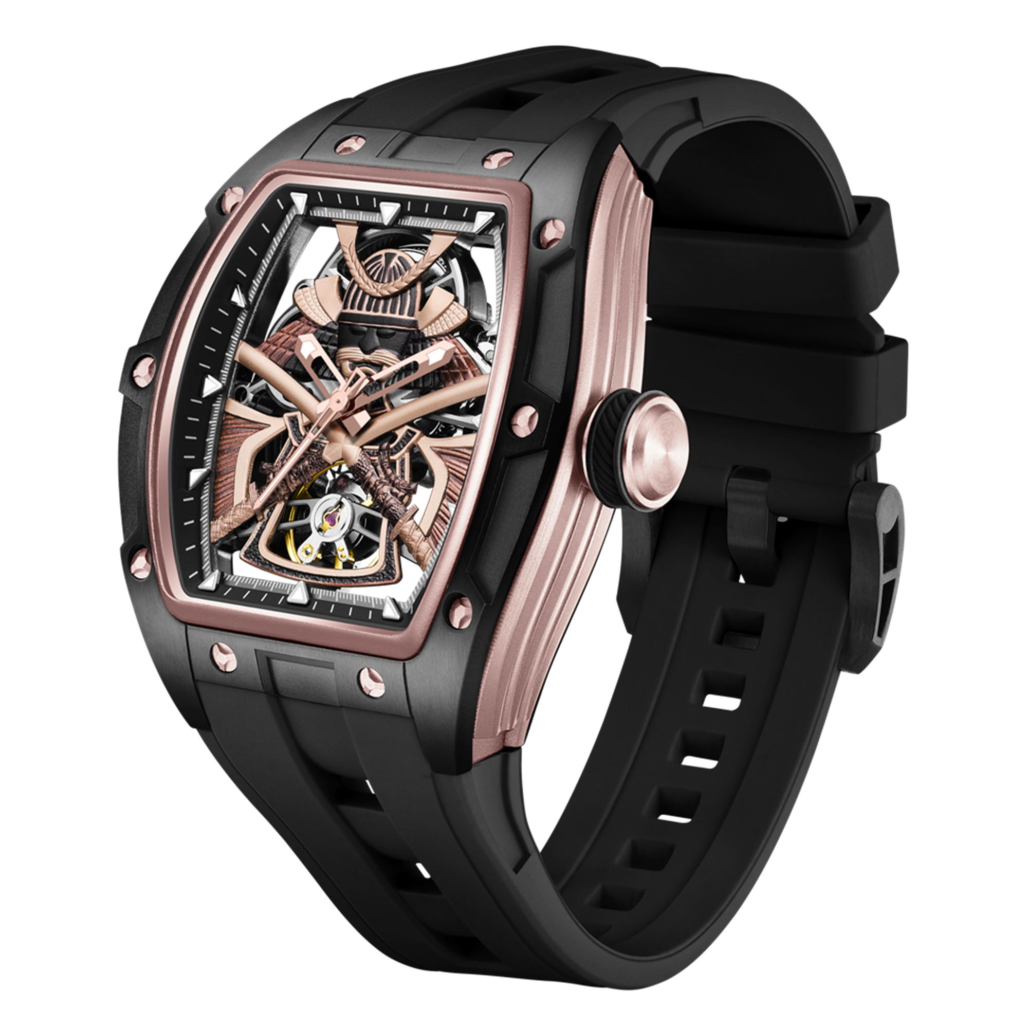 MEGIR Men Mechanical Watches Luxury Hollow Out Automatic Movement Wristwatch Clock Stainless Steel Case Waterproof Watch 9198-5-10