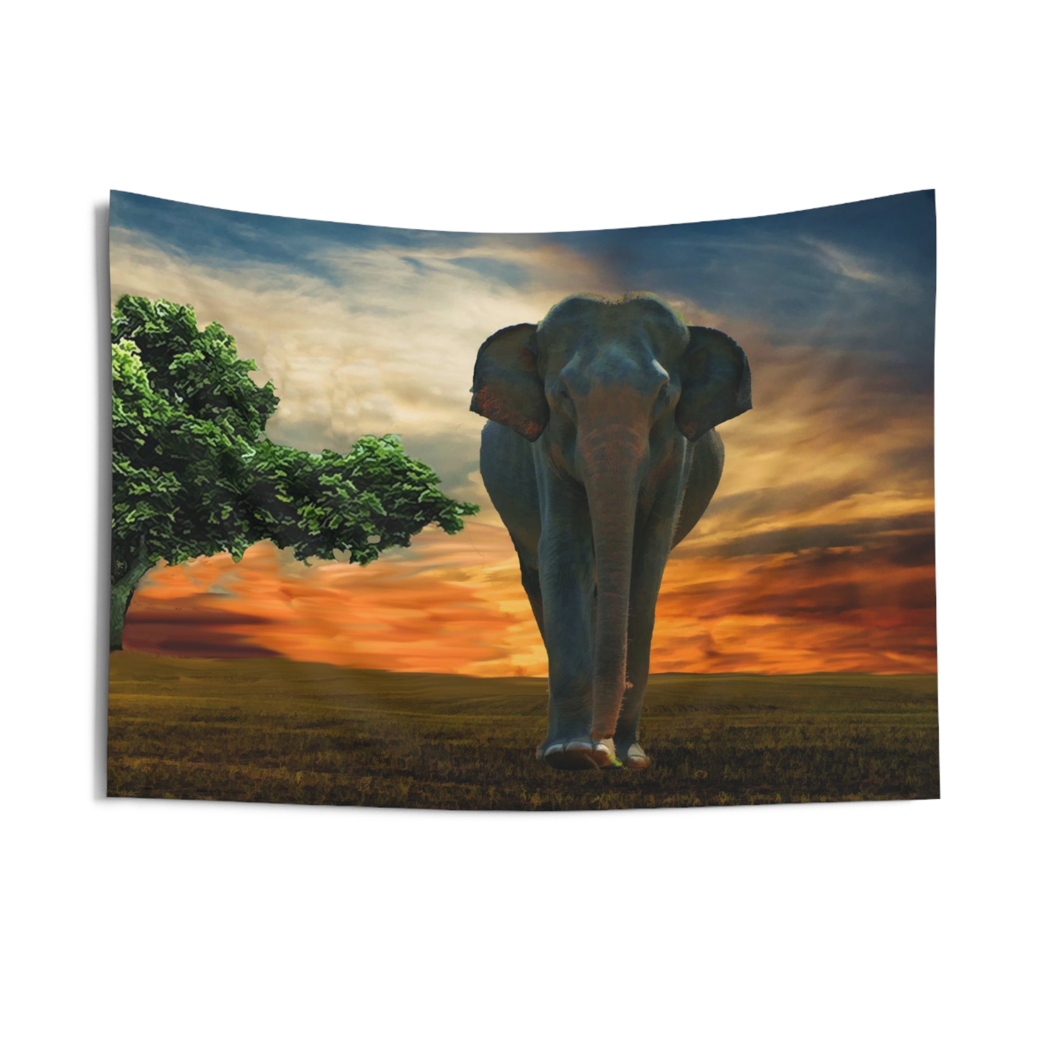 Elephant & Tree Tapestry-1