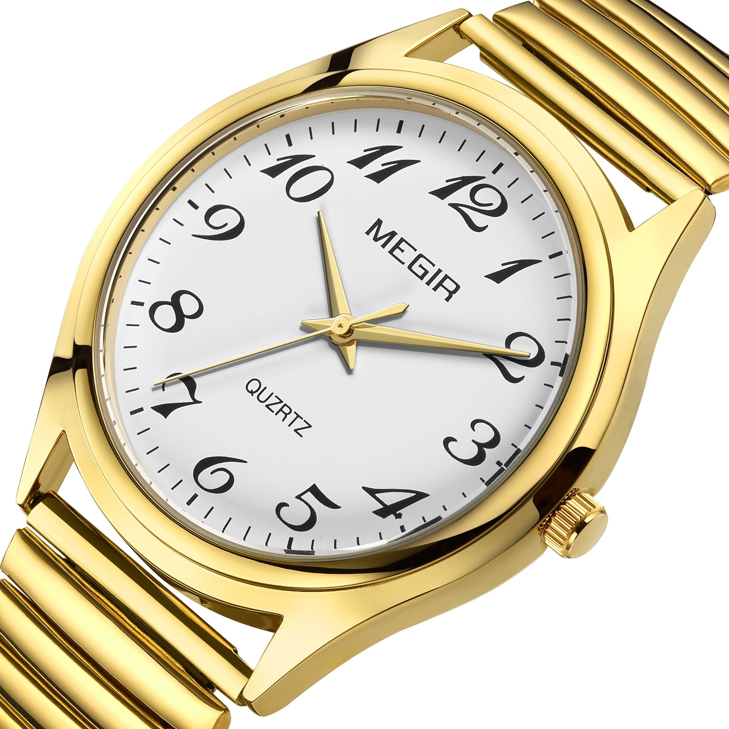 MEGIR Luxury Couple Watches Waterproof Quartz Watch for Lover Stainless Steel Men Women Wristwatches Clock Relogio Masculino 1088-10