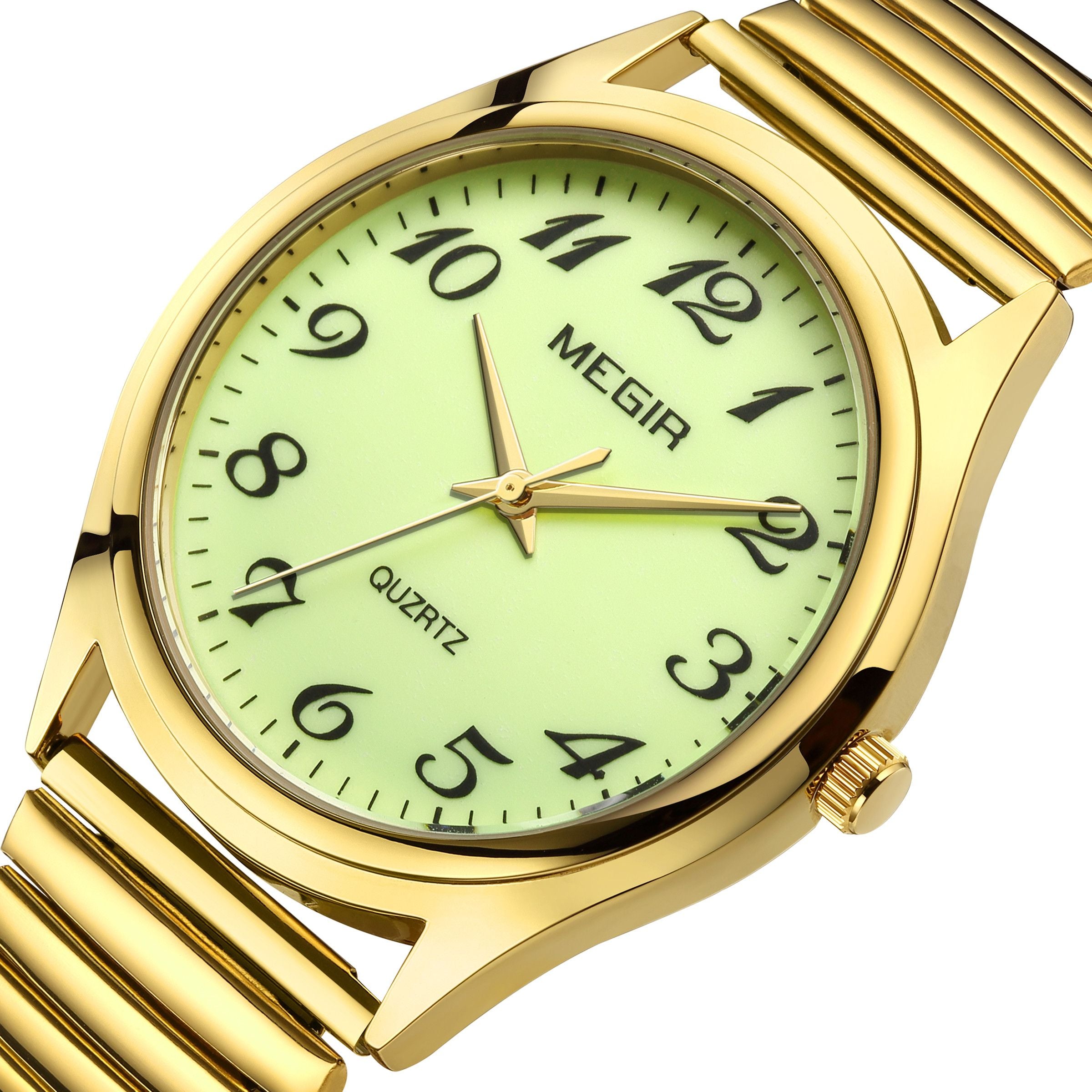 MEGIR Luxury Couple Watches Waterproof Quartz Watch for Lover Stainless Steel Men Women Wristwatches Clock Relogio Masculino 1088-11