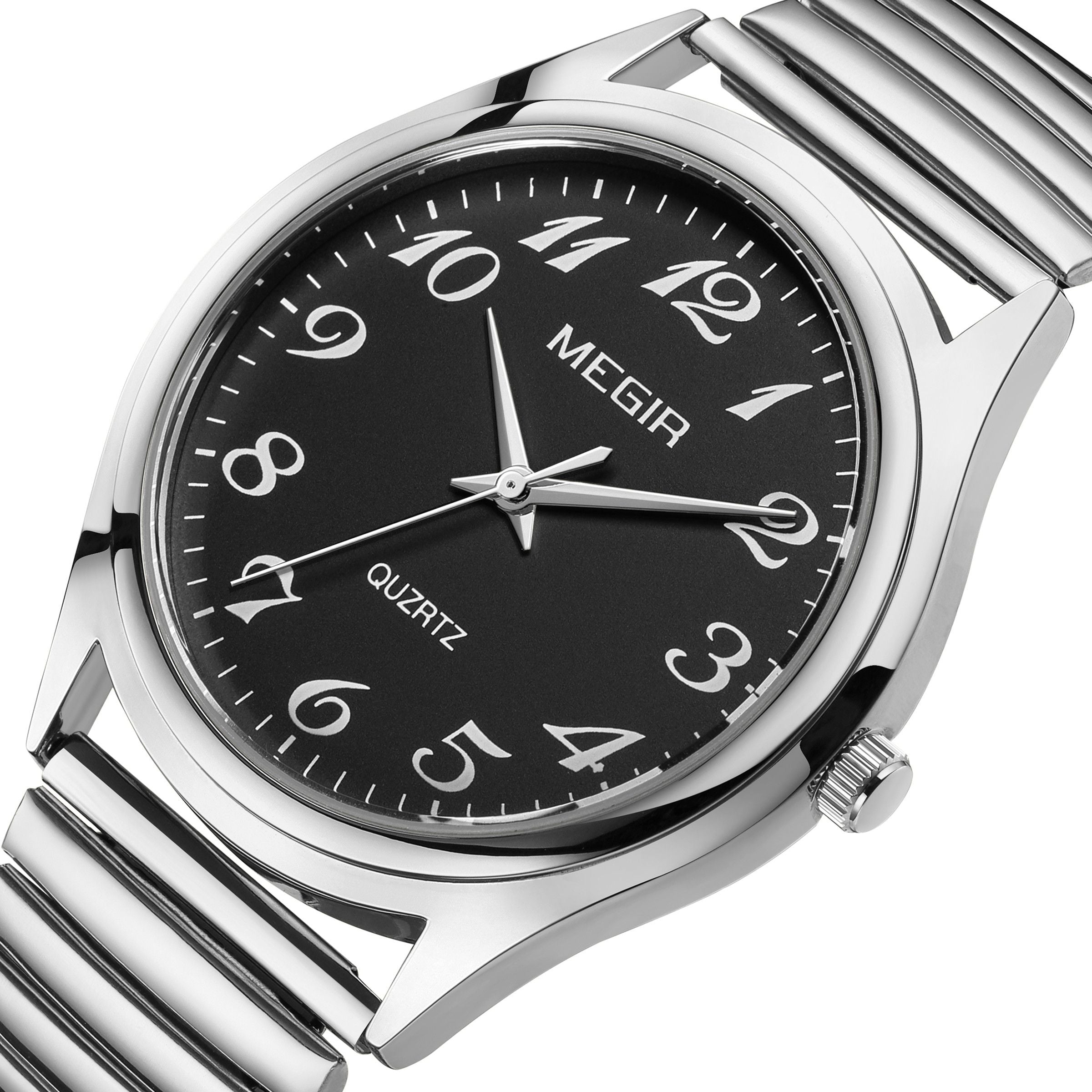 MEGIR Luxury Couple Watches Waterproof Quartz Watch for Lover Stainless Steel Men Women Wristwatches Clock Relogio Masculino 1088-14