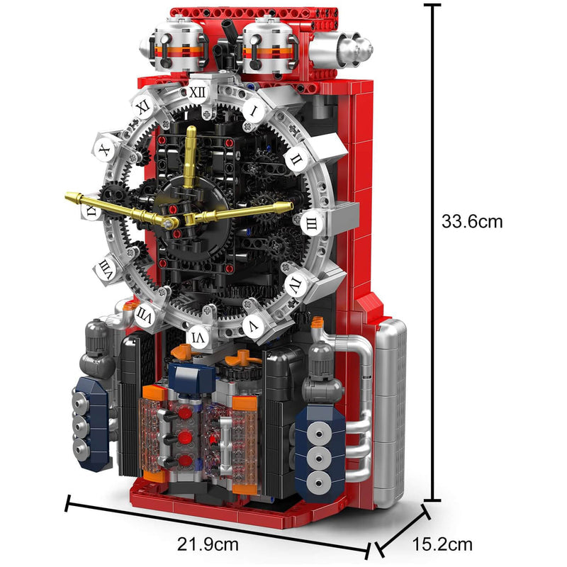 Motorised Cyberpunk Mechanical Clock 1600PCS-4