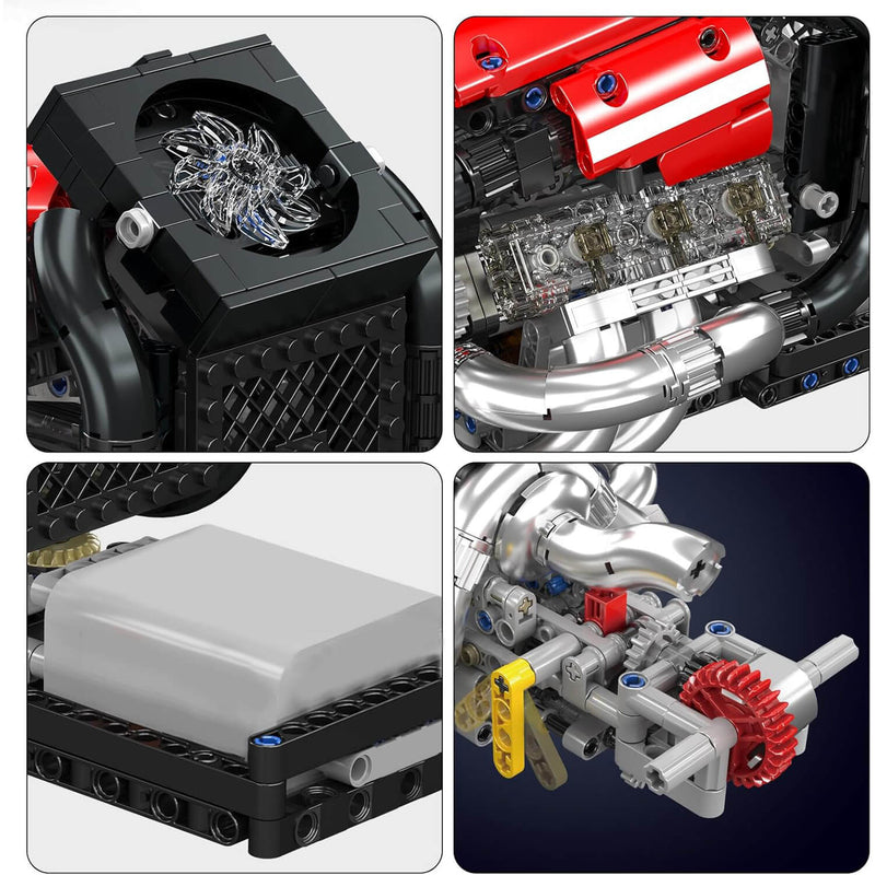 Grand Prix Race Car Engine 979Pcs-3