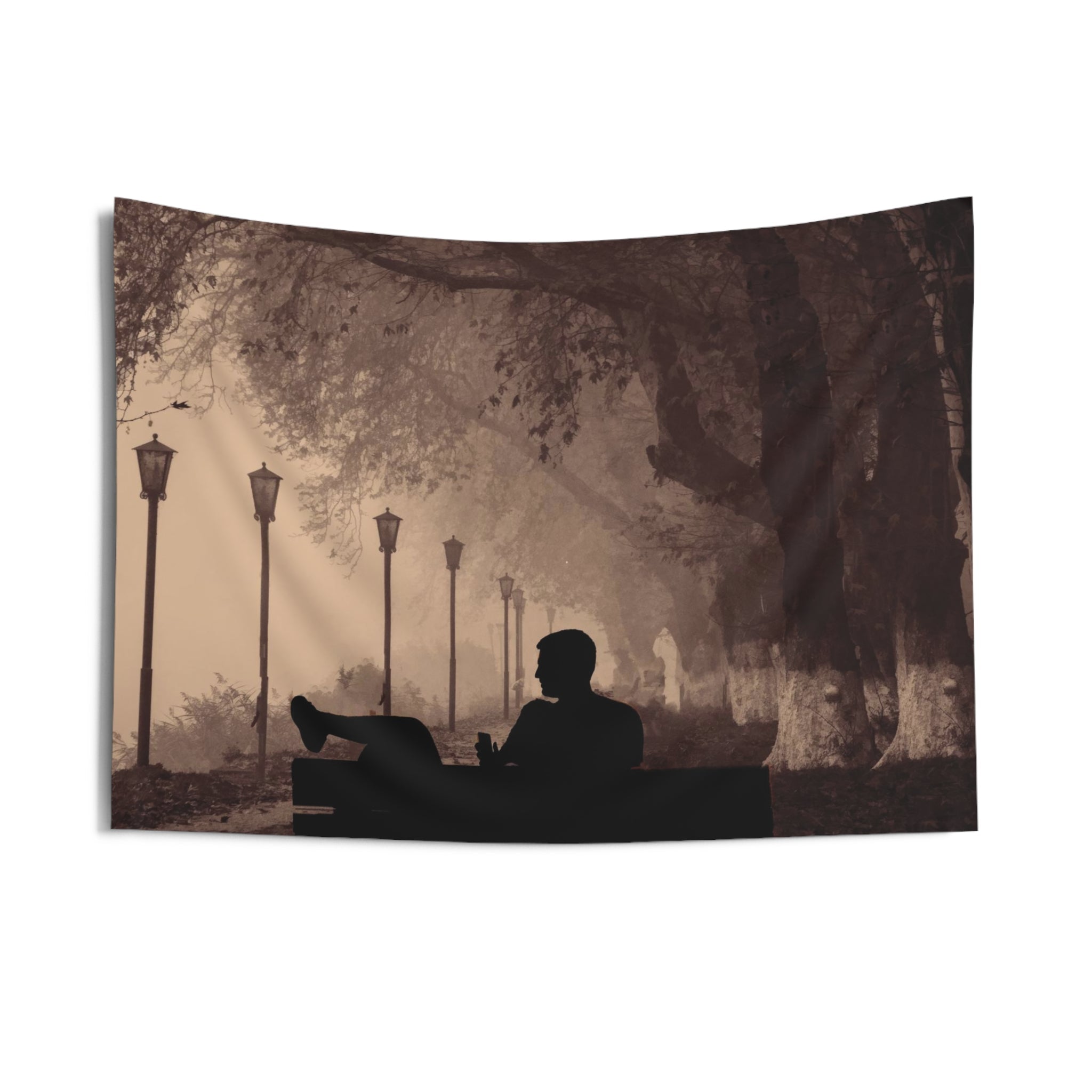 Street light Greece Tapestry-2